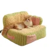 Tapis gâteau canapé nid de chat hiver chaud tampons de coton épaissi hiver nid de couchage lit de chat lits pour animaux de compagnie
