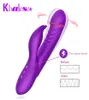 Khalesex 360 Graden Draaien Dildo Vibrator 7 Snelheden Rustige Clitoris Konijn Stimuleren G Spot Volwassen Speeltjes voor Vrouw marsturbator Y17513523