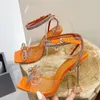 Liyke Summer Party Wedding Sandals Ladies Fashion Crystal Rhinestone Bowknot High Heels PVC Transparent Shoes Women Pumps 240304