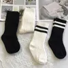 Детские носки 3 пары/лот Детские длинные студенческие хлопковые носки Весна-Осень для девочек и мальчиков Черно-белые спортивные носки для школьной формы YQ240314