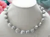 Halsband klassiska 910mm South Sea Natural Barock White Pearl Necklace 18 tum