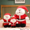 Wholesale cute Santa Claus plush toys children's games playmates holiday gifts room decoration claw machine prizes kid birthday christmas gifts