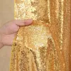 Gardiner 2st Gold Sequin Backdrop Gardiner Bröllopsdekoration Jul Halloween Födelsedagsfester Fotografering Bakgrund Glitter Tyg