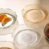 Plat en os pour animaux de compagnie Assiettes à fruits de style européen Soucoupe ronde en forme de fleur Vaisselle de cuisine luxueuse pour la maison familiale pour le pain Snack Gâteau aux déchets Steak de poulet Plateaux à glaçons