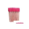 Makeup Brushes Janyuu Crystal Eyelashes Brush 1000 Pcs Diamond Handle Mascara Wands Applicator Cosmetic Disposable Make Up Drop Delive Otnda