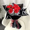 10Pcs Waterproof Black And White Gift Flower Wrapping Paper 240228