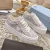 Designer Women Sneakers Gabardine Nylon Casual Shoes Wheel Trainers Canvas Shoe Fashion Platform Solid Heighten Shoes