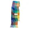Женский кашемировый шарф, мягкий теплый клетчатый шарф средней длины для зимы