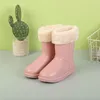 Botas 2024 impermeáveis ​​crianças sapatos de neve inverno quente ao ar livre meninos e meninas cordeiro lã