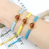 Link Bracelets Handmade Braid For Women Men Tiger Eye Stone Bead Reiki Chakra Yoga Colorful Rope Design Couple Jewelry Gift