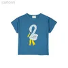 T-shirts Ins Childrens T-shirt 2023 Spring Summer New Ins-style Baby Boys and Girls Casual Cartoon Short Sleeve Top 1-11Y ldd240314