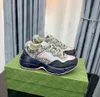 أحذية رياضية مصممة أحذية غير رسمية للنساء Rhyton Sneaker Lady Ace Luxurys Runner Trainers Tennis Laiders chaussures أحذية منصة متعددة الألوان 35-46