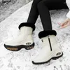 Scarpe fitness Stivali da neve Inverno Donna 2024 Qualità alla caviglia Mantieni caldo Nero Donna Stringate Comodo per