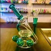 14 cm di altezza Feb Egg Bong Recycler Oil Rigs Narghilè Bong d'acqua in vetro Tubo da fumo con giunto da 14 mm