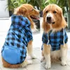 Abbigliamento per cani Cappotto invernale Giacca per animali domestici Gilet reversibile scozzese Abbigliamento per la stagione fredda per cani di taglia piccola, media e grande