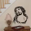 Klistermärken Jesus Crown of Thorns Vinyl Wall Decal Home Decor vardagsrum sovrum konst väggmålning avtagbara väggklistermärken