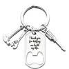 Tag Flesopener Brief Sleutelhanger Hamer Schroevendraaier Moersleutel Charms Papa Tool Sleutelhanger Vaderdag Cadeau Metalen Sleutelhangers Houder