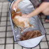 Bags Portable Folding Pet Shearing Basket for Shaving Trimming Cleaning Dog Long Hair Home Pet Grooming Cleaning Supplies