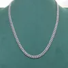 Full Iced Out Moissanite Cuban Chain Sterling Silver925 Hip Hop Jewelry 14mm Bredd 2 Rows Halsband