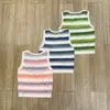 Summer Streak Knit Camisole Kobiety Szczupły luksusowe dzianinowe bluzki