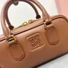 Mui Mui Arcadie Bowling Handbag Mini Designer Bag 10a Luxurys Lady Purse Crossbody Miui Bagutett Tote Vintage Bag