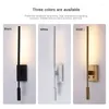 Lampada da parete da comodino con rotazione di 350 gradi, luce di lettura regolabile con interruttore, illuminazione minimalista nordica per camera El