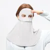 Echarpes OhSunny Sun Protection Écharpe Pour Femme Anti-UV UPF2000 Visage Cou Épaule Couverture Faciale Intégrée 2024 Masque Respirant D'été