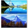 Stitch 5D DIY Diamant Broderie Strass Paysage de Mont Cervin en Suisse, Zermett Diamant Peinture pour Décoration de Chambre