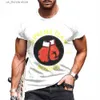 T-shirts pour hommes Boxer Shirt Mens T-shirt Boxe Imprimer Ts Casual Short Slve Sweat-shirt Été Vêtements surdimensionnés 2023 Cou Lâche Strtwear Y240321