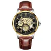 Montre mécanique pour hommes, filet rouge, produits tranchants, étanche, lumineuse, entièrement automatique, marque tendance, montre dominatrice pour hommes