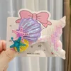 Accessori per capelli 1PC carino paillettes coda di pesce conchiglia stella marina principessa neonate forcine clip bambini copricapo bambini