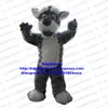 Costumes de mascotte gris longue fourrure chien Yorkshire Terrier Yorkie Yorko Schnauzer Schnowzer Costume de mascotte adulte faire les honneurs fête d'adieu Zx2799