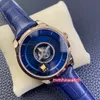 MI 528.53.44.21.03.001 Titta med verklig Tourbillon Movement Sapphire Glass Mirror Leather Strap