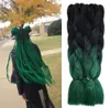 Synthétique Vert Ombre Tressage Cheveux En Vrac Ombre 24039039 100g Deux Tons Ombre Xpression Jumbo Crochet Tressage Cheveux Kanekalon7056229