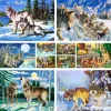 Zahl Tier Wolf DIY Malen Nach Zahlen Kit Acrylfarben 50*70 Bild Nach Zahlen Foto Wand Dekoration Für Kinder Handarbeit Handwerk