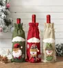 Kreatywny kreskówkowy prezent świąteczny Pościelne butelki wina torby uchwytowe Nowy rok Dekoracje świąteczne na domowe przyjęcie stół DEC3821701
