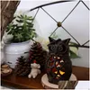 Candle Holders Iron Owl Candlestick Study Desktop Decor Holder Creative Vintage Lantern For Home Coffee Decoration Dhs Drop Homefavor Dhcfg