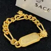 18K Gold Plated Brass Copper Necklace Fashion Women Designer Necklaces Choker Pendant Hiphop Chain mens Jewelry Accessories