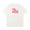 Summer Men T Shirt Designer T Shirty Man Fashion Fluorescencie różowy neon haft graficzna Tee Męskie damskie damskie