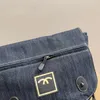 Klassieke denim messenger tas mode luxe ontwerper retro canvas klassieke letters crossbody schoudertas draagtas geen doos