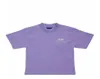 Violet broderie vague printemps été bébé garçons filles t-shirts coton enfants vêtements à manches courtes t-shirt enfants col rond tees3745385