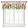 Vorhänge, Tulpe, Blume, idyllisch, Tüll, Küche, kleiner Fenstervorhang, Volant, durchsichtig, kurzer Vorhang, Schlafzimmer, Wohnzimmer, Heimdekoration, Voile-Vorhänge