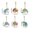 Stitch 5d Diy Diamond Lackierter Schlüsselbund niedlicher Tieranhänger Keychain eingelegt mit bemalter Diamant Stickerei handgefertigtes Kunstschlüsselkettengeschenk