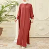 Vêtements ethniques Musulman Abaya Kaftan Femmes Longue Robe Islamique Dubaï Cardigan Robe Plaine Africaine Turc Asie du Sud-Est Vêtements