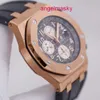 AP Watch Lastest Celebrity Watch Royal Oak Offshore 26470OR Elephant Grey Men's Watch 18k Rose Gold Automatic Mechanical Swiss Watch Luxury Gauge 42mm