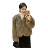 2023年冬の女性向けの統合ミンクとファージャケット、リッチファミリーの家宝、模倣ラビットファー、Xinji Haining 7006、