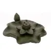 Bruciatori Creatività Bruciatore di incenso riflusso di loto Bastoncino di incenso in ceramica Incensiere per aromaterapia Ornamenti decorativi buddisti Zen