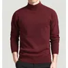 Camisolas masculinas Homens Camisola Sólida Pulôver Mock Neck Primavera e Outono Desgaste Fino Moda Undershirt Tamanho M a 4XL Homens ClothingLF231114L2402