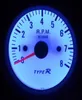 2quot 52mm Auto Meterwhite Face Blue Ledampsilver Rim 90 graders skala TACHOMETER GAUGEAUTO GAUGECAR ME3728072