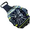 Men Watch RM Luxury Rm Mens Mechanical Mechanics Watch Rm Wristwatch Rm Carbon Fiber Trendy Mens Leisure Personalized Automatic Hollowed Out Fashion Milles